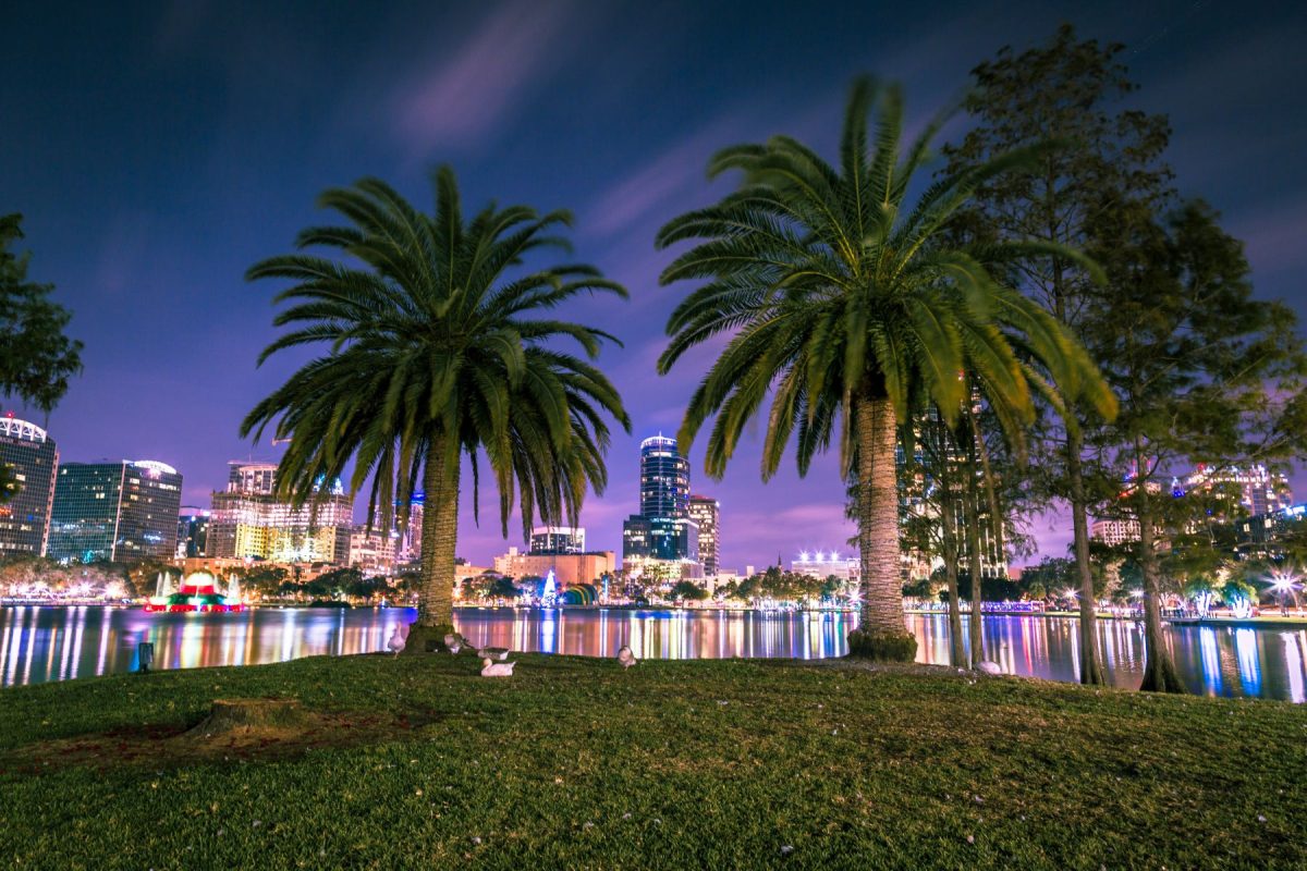 Lake Eola at night